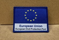 Rare Écusson Patch Sécurité Civile (Aide Européen)