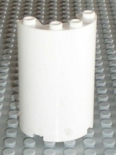 LEGO White Cylinder Half 2x4x5