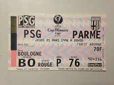 TICKET MATCH FOOTBALL PARIS PSG - PARME // UEFA - 21 MARS 1996