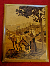 tableau marqueterie de bois Italie debut XX Sorrente