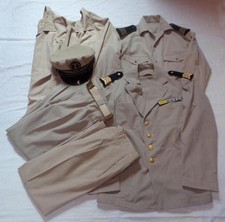 Grouping uniformes d'été officier Marine Nationale armée française Indo/Algérie