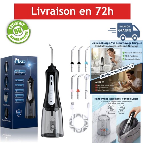 Hydropulseur dentaire sans - , fil