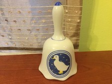 Vtg goose porcelain bell - vtg, 5"