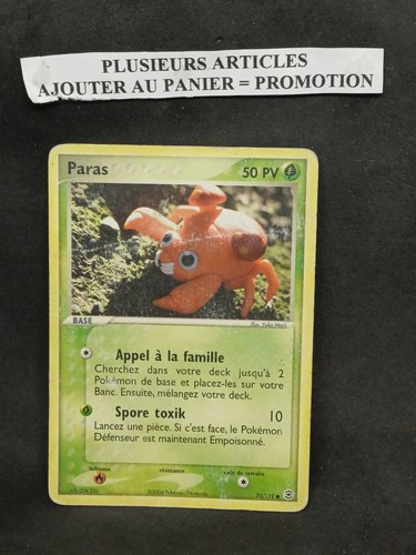 Carte pokémon commune paras - pokémon,