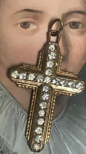 Pendentif ancien croix - croix, métal