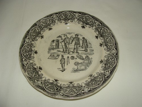 Ancienne assiette rebus - assiette,