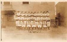 Group of people by building