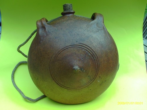Gourde crapaud en - en, grès