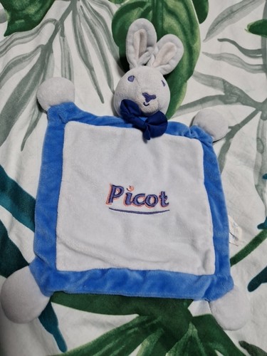 Doudou plat lapin bleu - doudou,