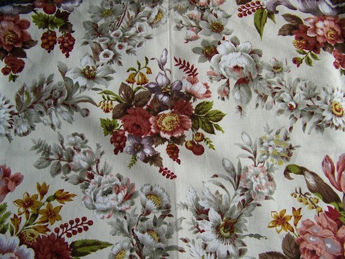 Coupon tissu bouquets de - coupon,