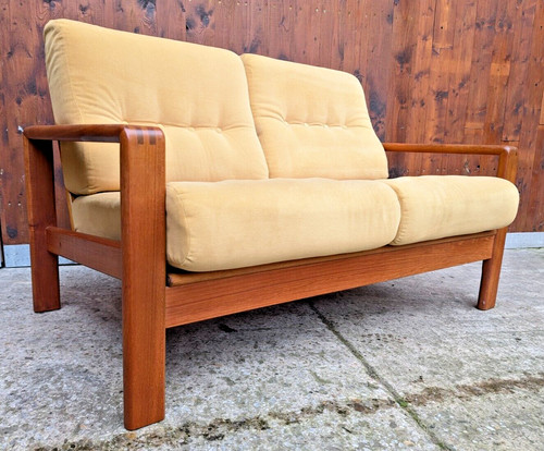 Canapé designer teck 60s - canapé,