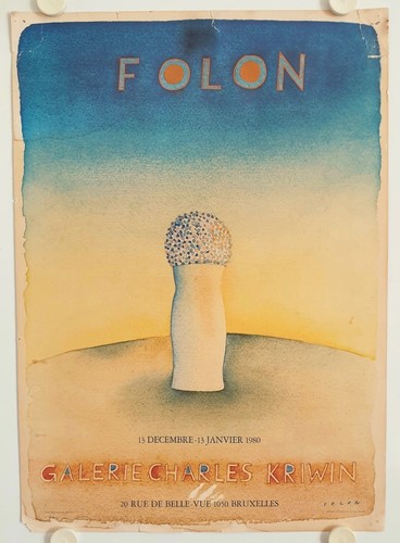 Affiche folon 1980 - folon, exposition