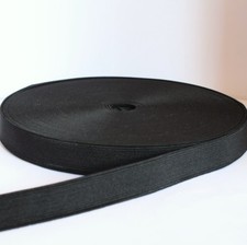 Elastique Plat Couture 25mm Noir  :  Vendu x 2 Mètres x 4 Mètres ou x 10 Mètres