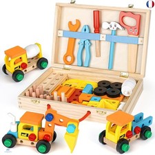 Vanplay Jouet Enfant 3 Ans Outils Enfant Jouet en Bois Boite a Outils Enfant