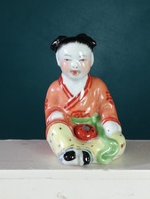 Figurine porcelaine chinoise vintage bébé Chine enfant figurine sculpture orient