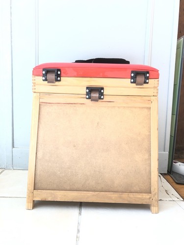 Vintage ancien tabouret coffre - vintage,