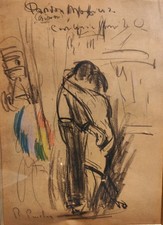 Dessin par Robert Antoine Pinchon au catalogue raisonné École de Rouen 