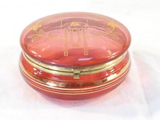 Grande Bonbonniere ART NOUVEAU en verre émaillé style LEGRAS