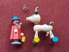 2 JOUETS BOIS VINTAGE CHEVRE
