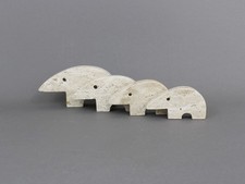 FRATELLI MANNELLI travertine sculpture set, Vintage 1970s, Modern Italian design