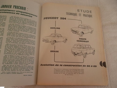 Revue technique peugeot 204 - revue,
