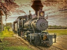 PLAQUE MÉTAL TRAIN LOCOMOTIVE