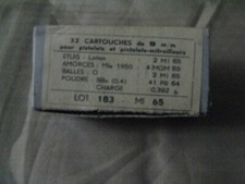 BOITE VIDE  DE 32 CARTOUCHES ou MUNITIONS de 9 MM REF BV32/2