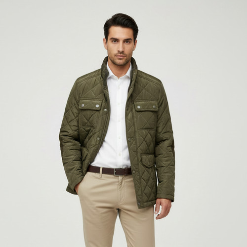 Veste matelassée homme kaki - matelassée,