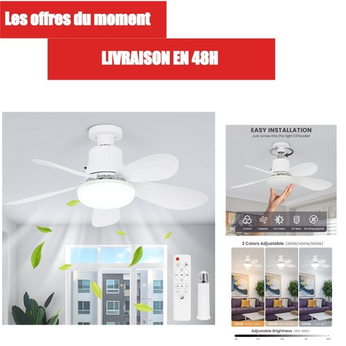 Ventilateur plafond avec - de,