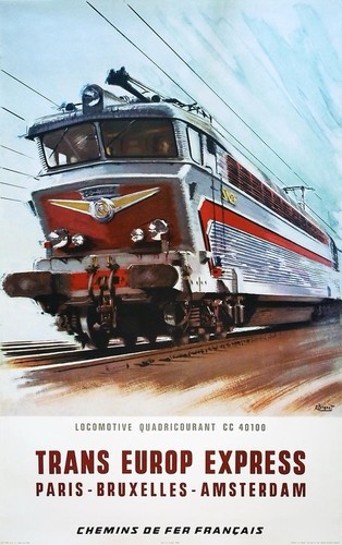 Affiche poster train sncf - affiche,