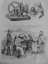 1890 AUDIPHONE MEGAPHONE 2 JOURNAUX ANCIENS