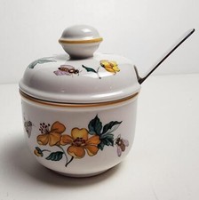 Villeroy & Boch Luxembourg Jaune Floral Cottage Jam Gelée Pot avec Couvercle &