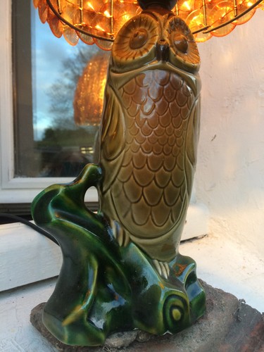 Rare lampe hibou vintage - rare, 1970