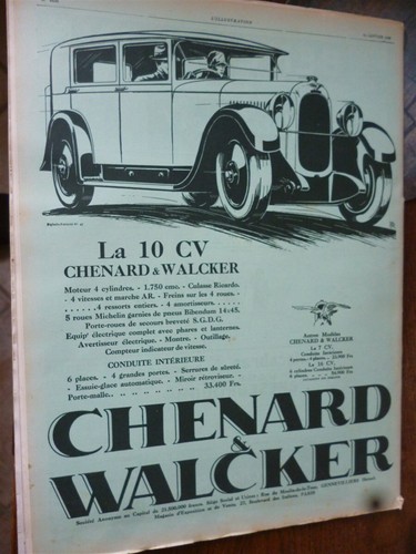 Chenard walcker voiture 10 - walcker,
