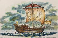 Navire marchand Rome c 50 ap J.C aquarelle de N Palmade 2001 Marine Italie