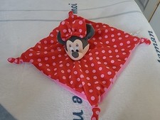 Doudou plat Minnie rouge rose