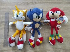 3 Peluches Sonic X Tails Knuckles Gosh International Plush Set 30 Cm Rares