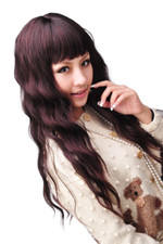 Perruque Longue Brun Foncé