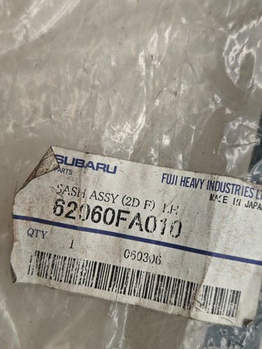 Subaru front door sash - lh,