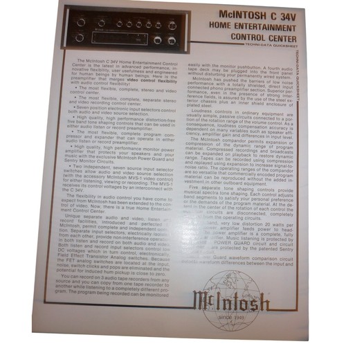 Mcintosh 34v home - mcintosh, c