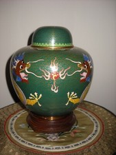 CLOISONNE POTICHE POT VASE