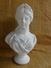 BUSTE EN PLATRE MARIANNE COURONNE LAURIER 26cm  DE HAUT / REPUBLIQUE FRANCAISE