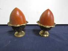 paire de pommes de pin en bronze et laiton