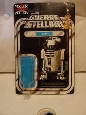 STAR WARS / 1977 R2D2 / C1P8 /GUERRE STELLARI / CARD W BUBBLE /BULLE / RARE !!!!