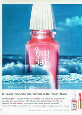publicité Advertising 0423  1965  maquillage  vernis beauté  ongles Peggy Sage