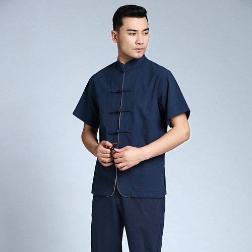 Homme coton lin chemise - coton,
