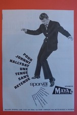 johnny hallyday Authentique publicité vetement maya 