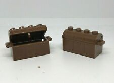 LEGO Castle : 2x Malle Coffre - Réf 4738ac01 marron rougeâtre - Set 10176 10305