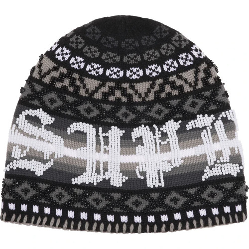 Bonnet noir supreme beaded - noir,