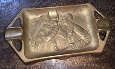 Cendrier belle époque art nouveau aux dandys bronze quadripode